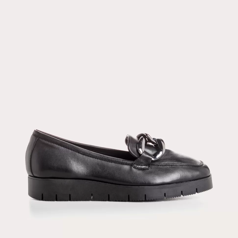 Mocassins^Reqins Mocassins Naster Cuir Noir, Noir