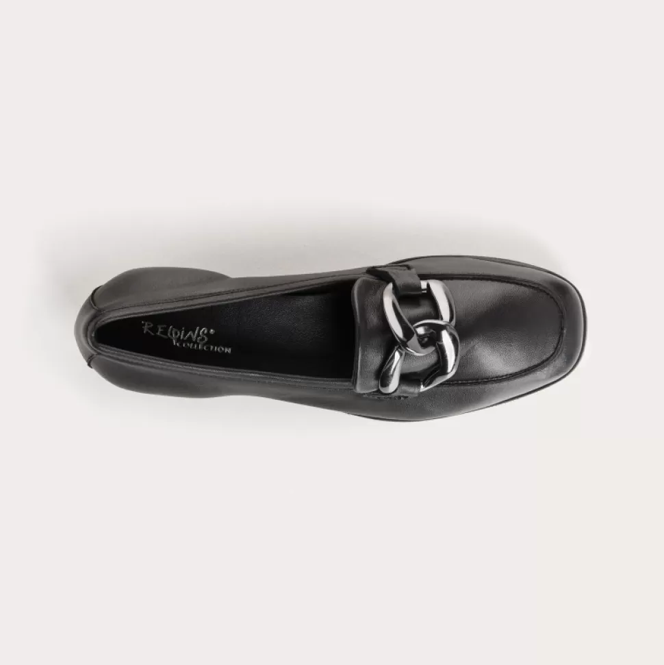 Mocassins^Reqins Mocassins Naster Cuir Noir, Noir