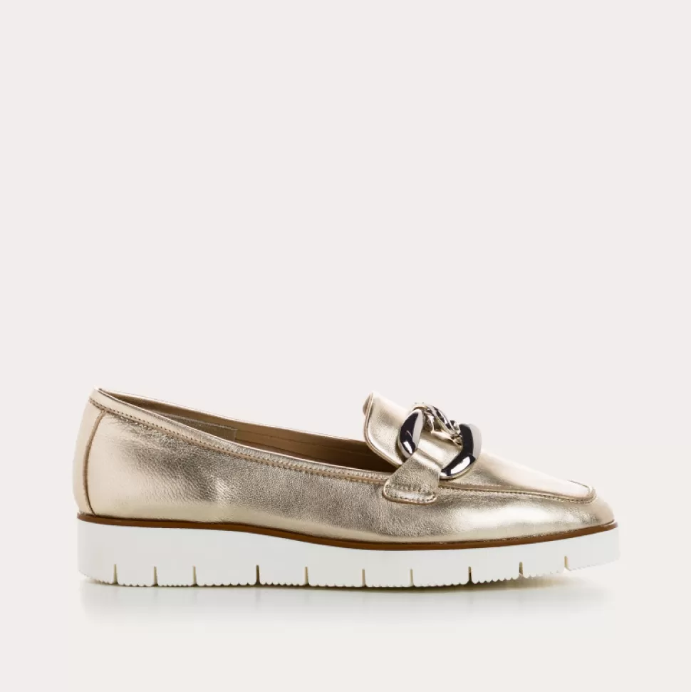 Mocassins^Reqins Mocassins Naster Eclat Metallique, Platine