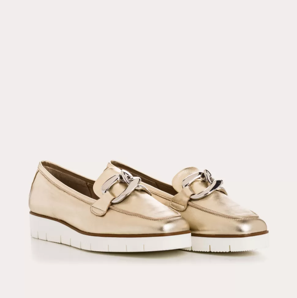 Mocassins^Reqins Mocassins Naster Eclat Metallique, Platine