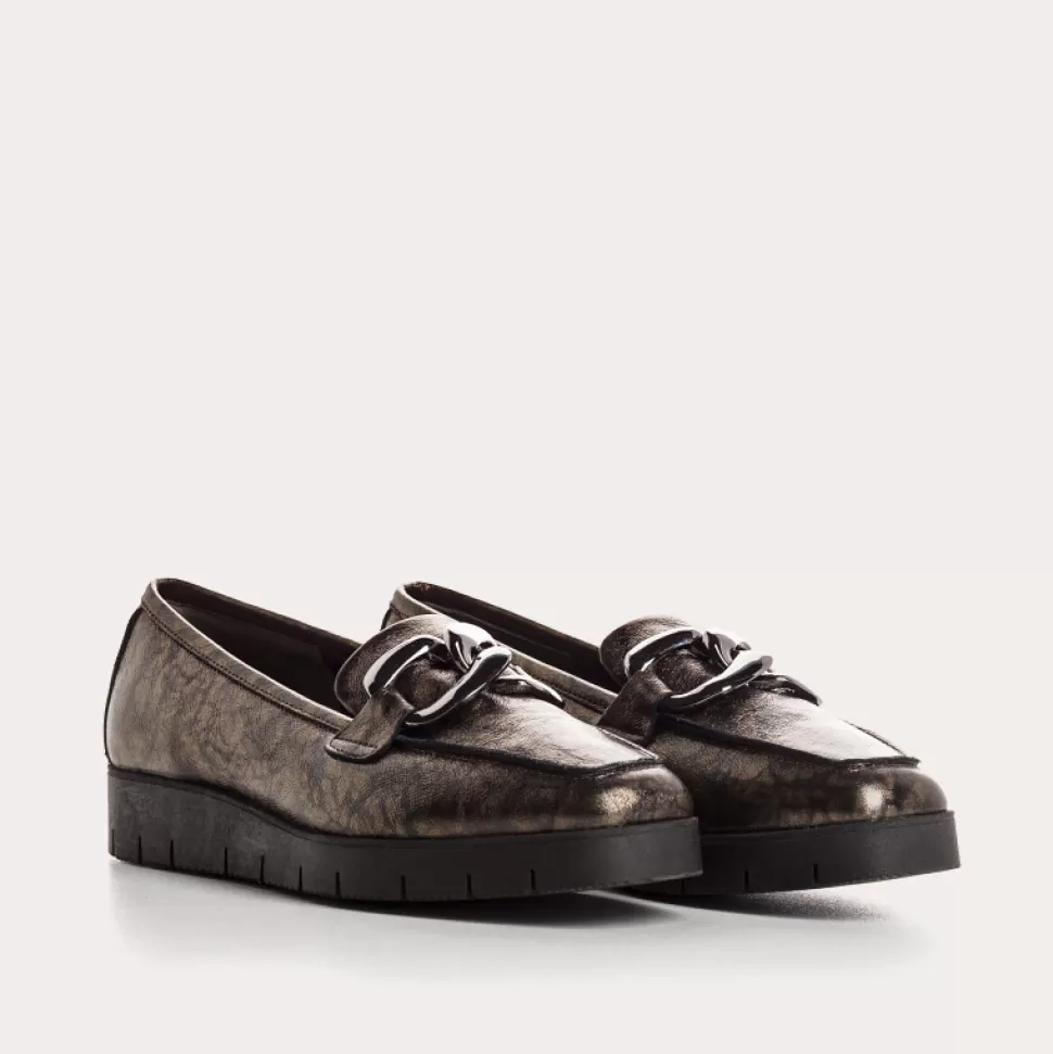 Mocassins^Reqins Mocassins Naster Meteore Mordore, Metallique