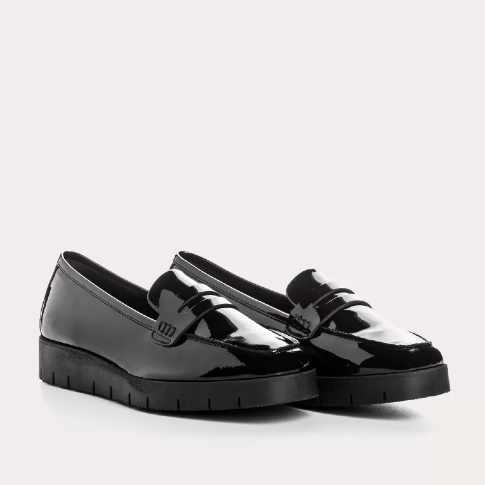 Mocassins^Reqins Mocassins Nomani Vernis Noir, Noir