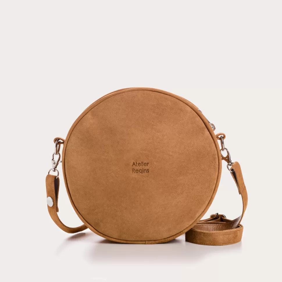 Sacs A Bandouliere^Reqins Sac Caliope Cuir Velours Camel, Un