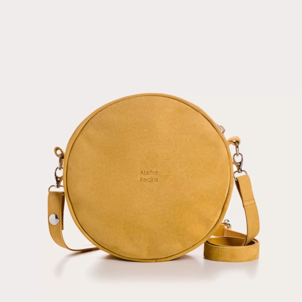 Sacs A Bandouliere^Reqins Sac Caliope Cuir Velours Ocre, Un