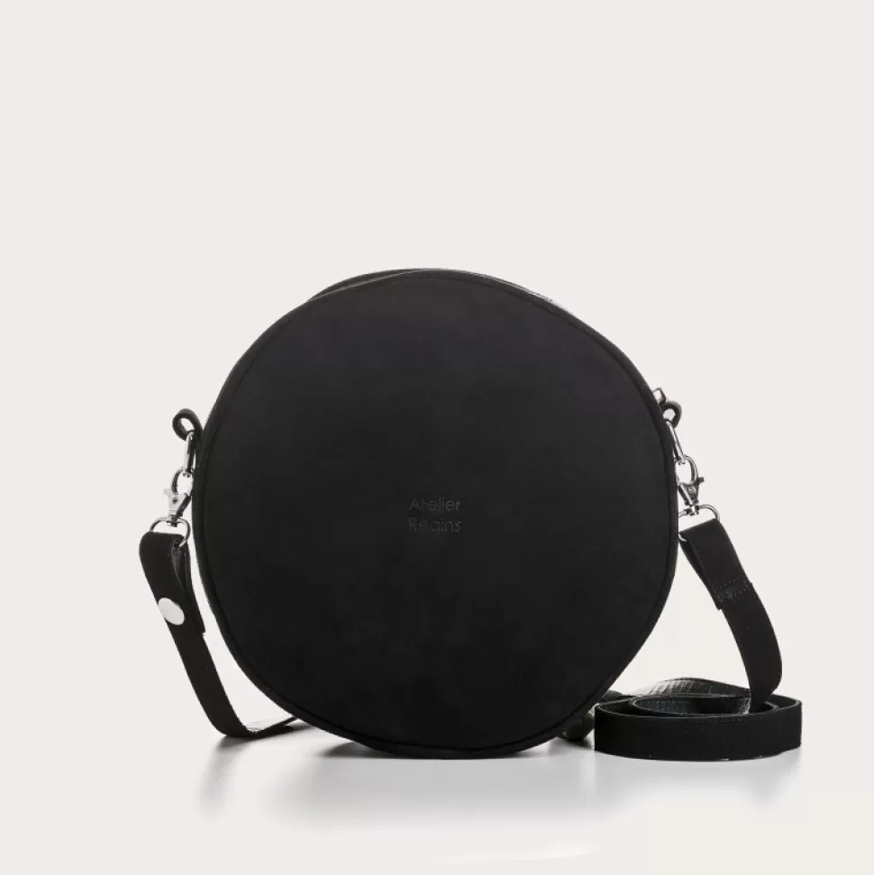 Sacs A Bandouliere^Reqins Sac Caliope Cuir Velours Noir, Un