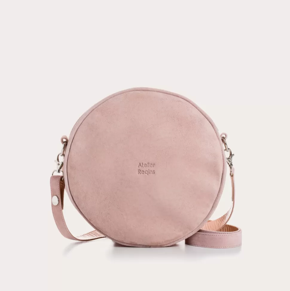 Sacs A Bandouliere^Reqins Sac Caliope Cuir Velours Rose, Un