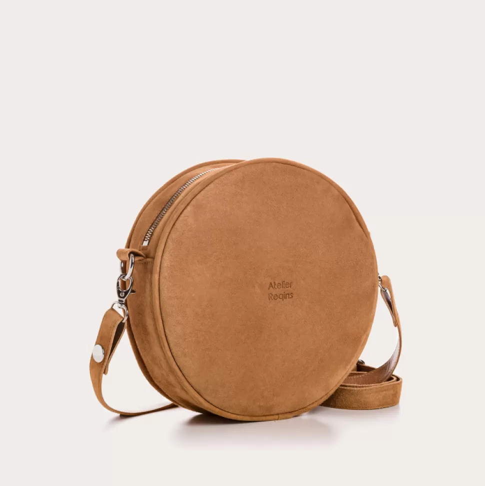 Sacs A Bandouliere^Reqins Sac Caliope Cuir Velours Camel, Un