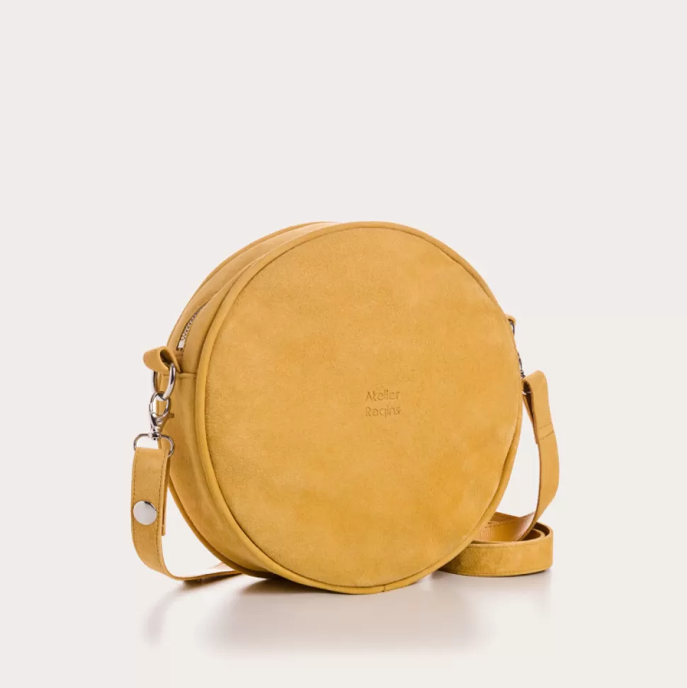 Sacs A Bandouliere^Reqins Sac Caliope Cuir Velours Ocre, Un