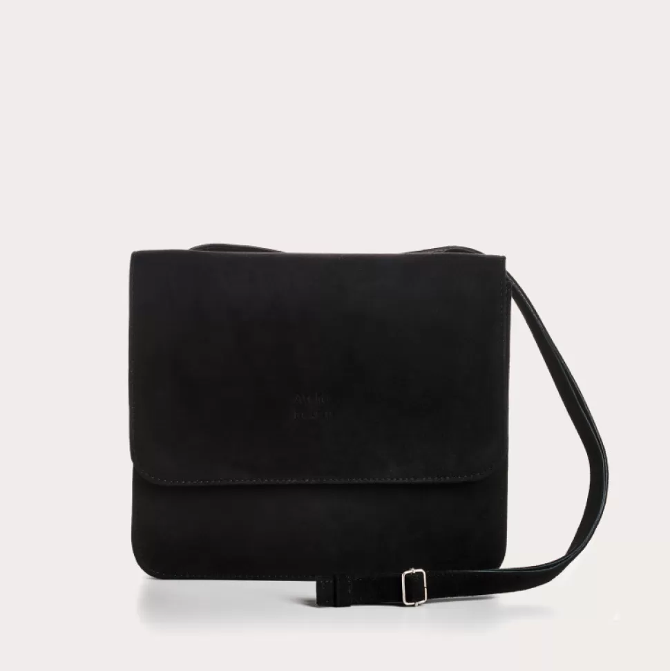 Sacs A Bandouliere^Reqins Sac Cleo Cuir Velours Noir, Un