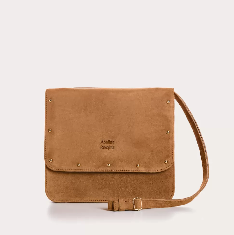 Sacs A Bandouliere^Reqins Sac Cleo Rock Cuir Velours Camel, Un